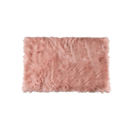 Palacedesigns 2 x 3 in. Fur Sheepskin Rug & Throw - Dusty Rose PA1835075